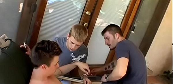  Three naughty chainsmoking homos bare fuck and spray jizz